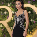 New Summer Women Sleeveless Sexy Strap V-Neck Shinning Crystal Bodycon Long Bandage Dress Celebrate Evening Party Outfit