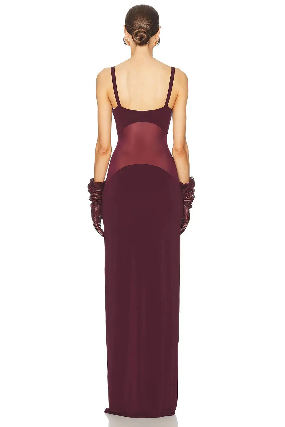 Celebrity Evening Party Dress Winered Color Women Sexy Strap Big O-Neck Bodycon Long Dress Celebrate Red Carpet Birthday Wear
