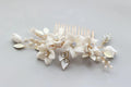 Bridal Jewelry Porcelain Flower Hair Clip Comb Crystal Hairpin Women Bride Bridesmaids Gold Color Head Piece Wedding Accessories b