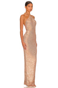 Shinning Sequins Women Sexy Halter Off the SHoulder Bodycon Slim Long Dress Fashion Celebrate Evening Party Cocktail Dress