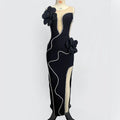 Arrival Women Sleeveless Sexy Big Florals Bodycon Bandage Long Dress Celebrate Nightclub Party Evening Cocktail Dress