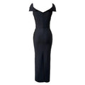 Shinning Crystal Women Sexy Short Sleeve V-Neck Bodycon Bandage Long Dress Elegant Evening Party Celebrate Outfit