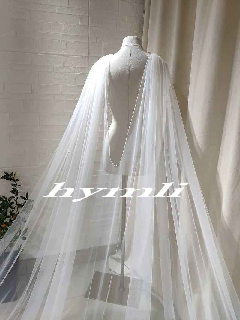 Cathedral Length Wedding Accessories Cape Veil Bridal Cloak Lace Shoulder Cape Veil