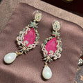 Colorful AAA Zircon Bridal Earrings CZ Cubic Zirconia Pearl Wedding Earring For Bride Women Accessories Birthday Gifts Jewelry