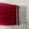 One Tier Wine Red Bride Veil Lace with Sequins Cathedral Veil Wedding Accessories Metal Comb