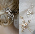 Wedding Accessories Pearl Crystal Hair Pin Clip Vintage Gold Silver Color Head Pieces Bridesmaids Brides Hairpins Bridal Jewelry