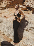 Stylish Luxury Diamonds Woman Bandage Set Sexy Hollow Out Short Top And Mermaid Long Skirt 2 Pieces Evening Party Vestido