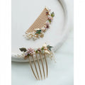 Vintage Gold Color Hair Comb Pin Flower Leaf Hairpin For Brides Bridesmaids Headpieces Wedding Accessories Bridal Hair Jewelry