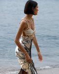 Fashionable Haute Couture Woman Evening Dress Pearl Sliver Sequins Spaghetti Strap Long Dress Celebrity Birthday Party Outfit