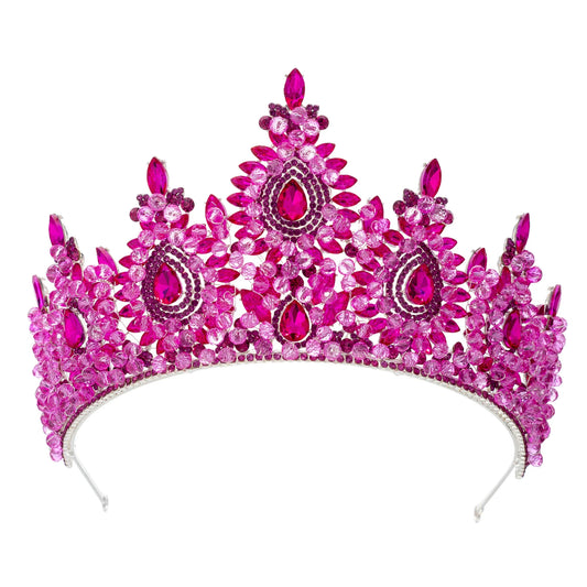 Crystal Queen Crowns For Women Princess Bridal Tiara Crown For Wedding Pageant Bride Headpiece Party Prom Hair Jewelry Headdress as picture 4