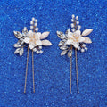 Wedding Accessories Vintage Gold Color Hair Pin Clip Opal Head Piece For Brides Women Crystal Rhinestones Hairpin Bridal Jewelry gold color