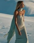 High Quality Women Sexy Strapless Backless Bodycon Long Dress Runway Celebrate Girls' Vacation Birthday Outfit Vestido