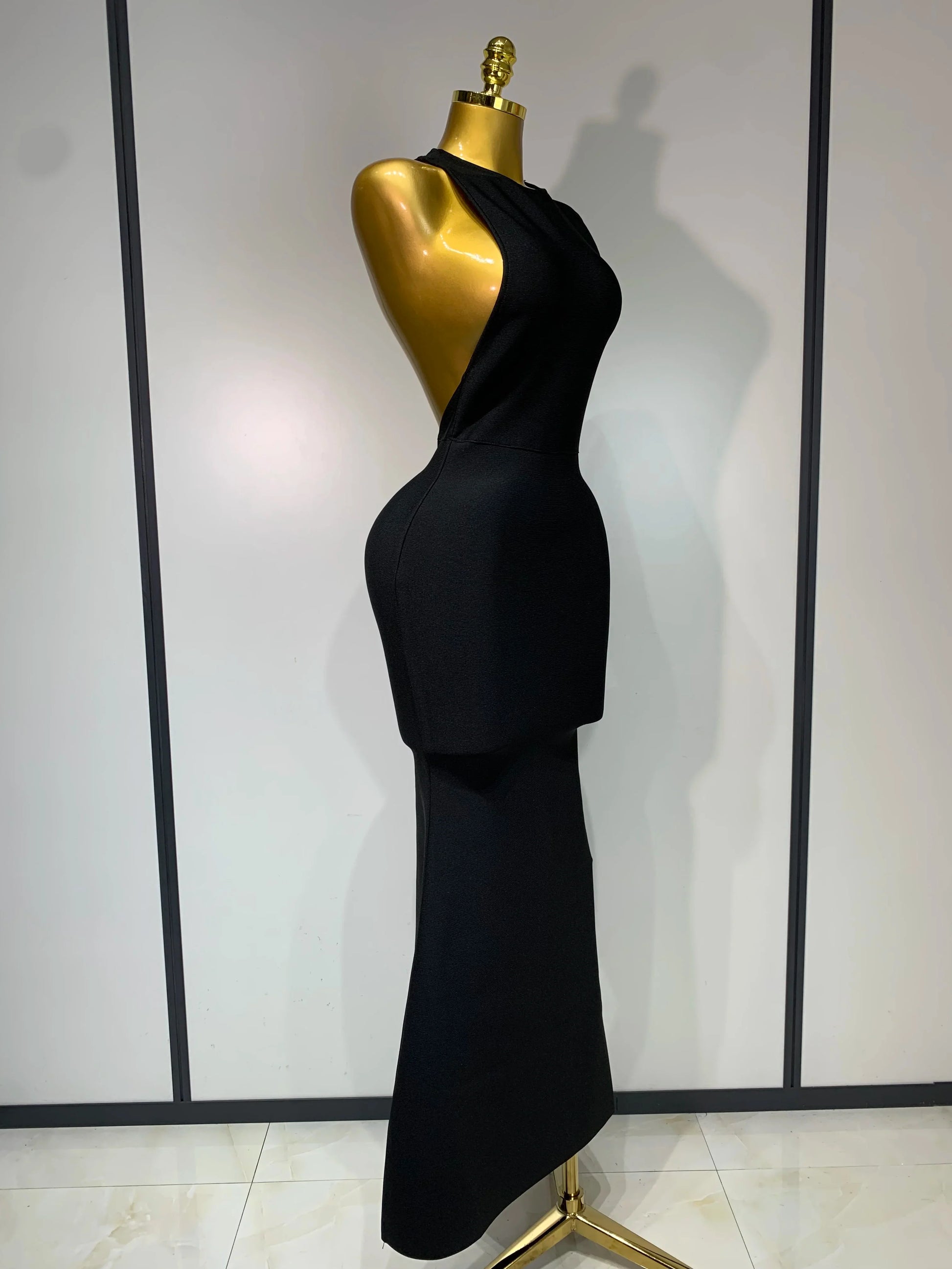Women Sexy Backless Design Sleeveless Bodycon Bandage Dress Celebrity Elegant Evening Club Party Luxury Birthday Dresses