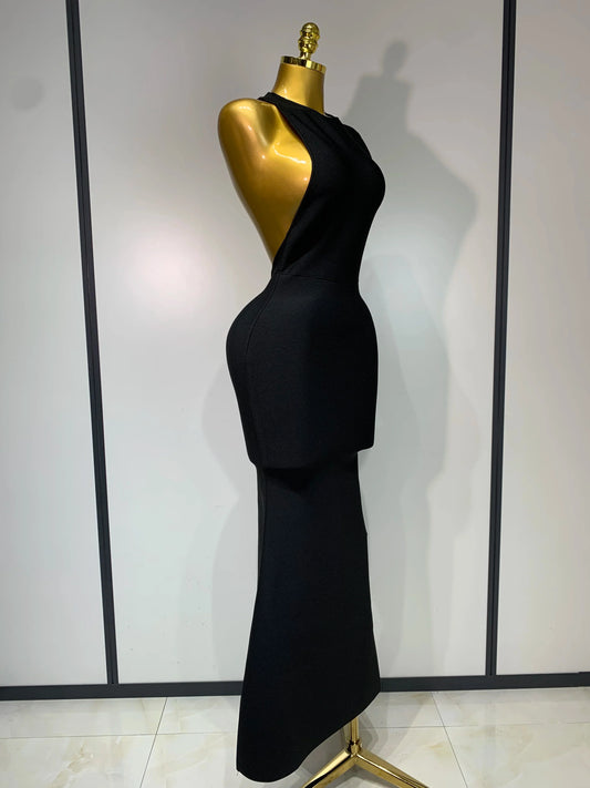 Women Sexy Backless Design Sleeveless Bodycon Bandage Dress Celebrity Elegant Evening Club Party Luxury Birthday Dresses
