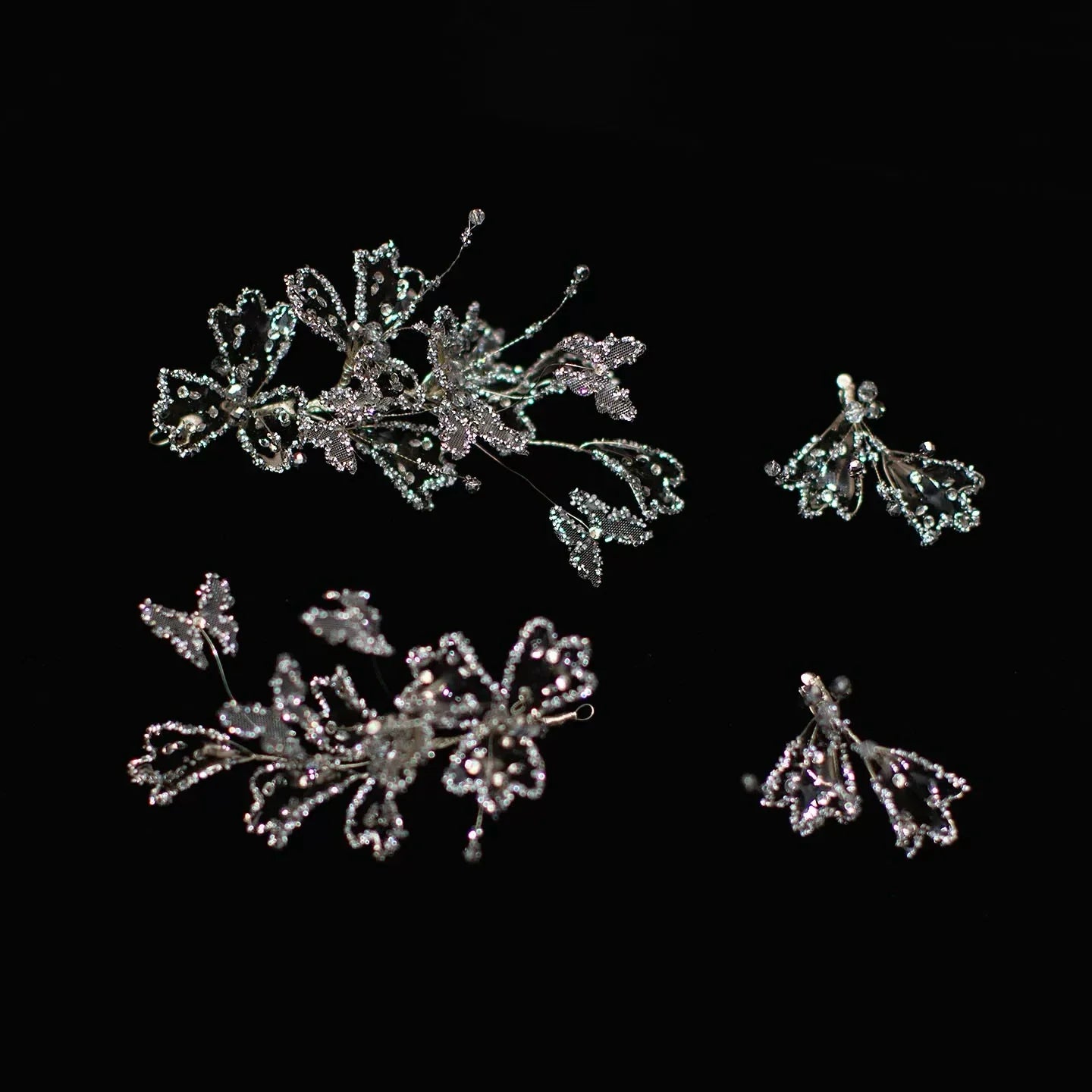 Wedding Hair Accessories Crystal Hair Pin Clip Butterfly Head Piece For Brides Women Girl Party Prom Hairpin Bridal Jewelry