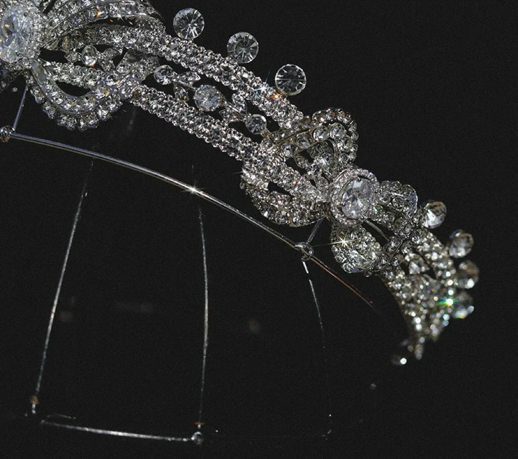 Rhinestones Crystal Tiaras and Crowns Women Headband For Brides Princess Queen Headpiece Wedding Accessories Bridal Hair Jewelry