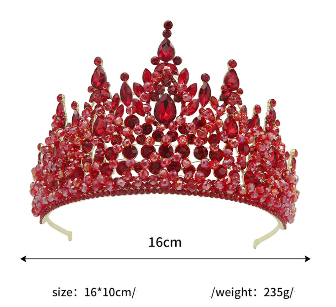 Big Wedding Crowns For Queens Bride Hair Jewelry Headdress Crystal Bridal Tiaras Crowns For Pageant Miss Universe Accessories