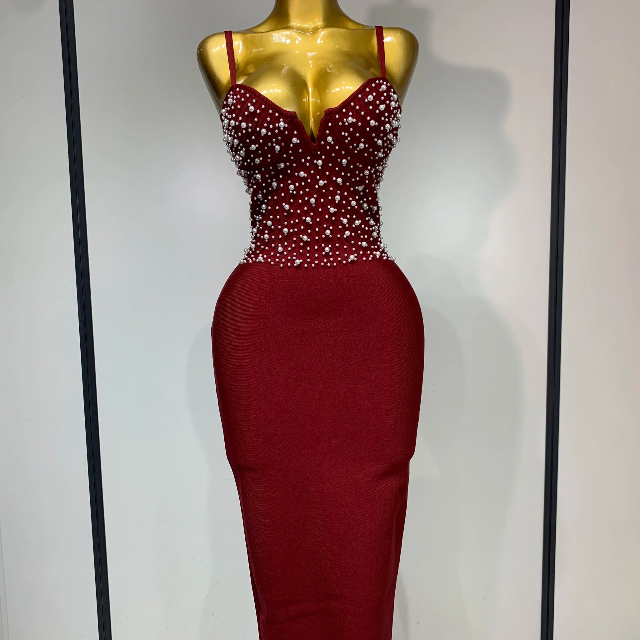 Sexy V-neck Black Red Bodycon Bandage Dress 2025 Women Celebrity Evening Prom Club Elegant Birthday Party Nightclub Dresses