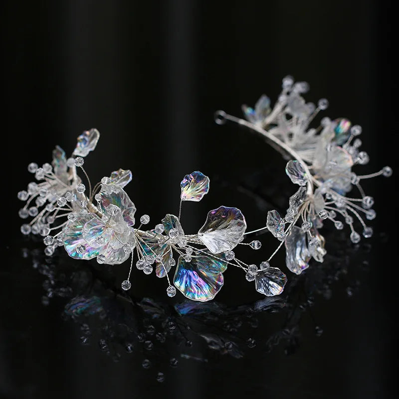 Wedding Hair Accessories Flower Headband Handmade Hairband For Brides Women Headpieces Headdress Gifts Headwear Bridal Jewelry