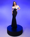 Arrival Women Sexy Strapless Puff Sleeve Off the Shoulder Bodycon Long Bandage Dress Cocktail Fashion Celebrate Evening Wear black