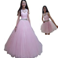 Elegant 2 In1Pink Quinceanera Dresses Detachable Skirt 2025 Beaded Lace Short Vestido De 15 Años Xv Para Pageant Prom Customized WHITE