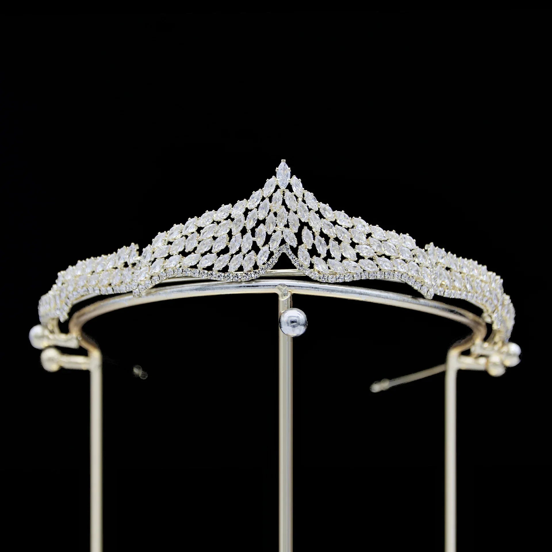 Cubic Zirconia Tiaras and Crowns Zircon Headband For Brides Women Prom Pageant Headpiece Wedding Accessories Bridal Hair Jewelry