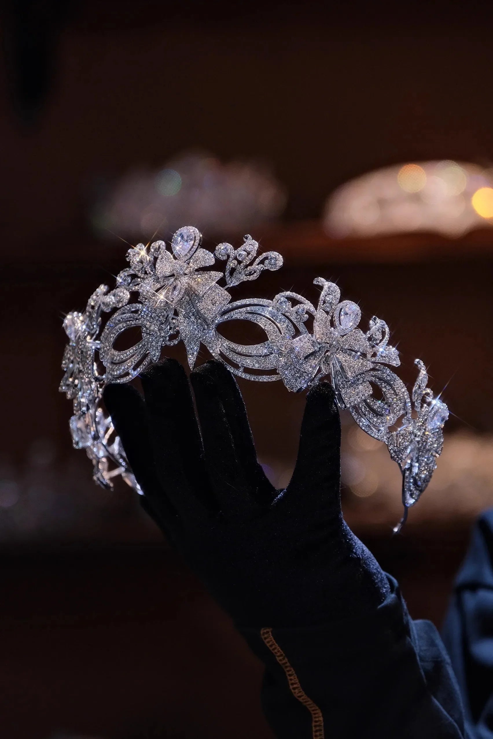 Bridal Hair Jewelry Rhinestones Zirconia Tiaras and Crowns Princess Queen Diadem For Brides Women Headpieces Wedding Accessories