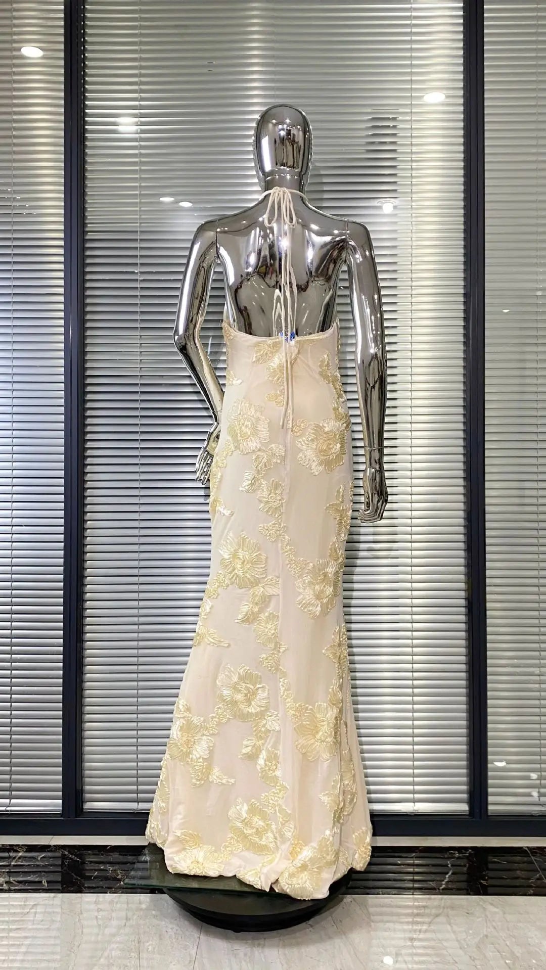 Women Sexy Halter Off the Shoulder Embroidery Bodycon Long Dress Elegant Evening Party Birthday Cocktail Outfit