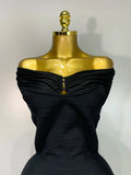 Fashion Sexy Strapless Black Off-shoulder Mini Bodycon Bandade Dress Celebrity Cocktail Party Luxury Birthday Club Dresses