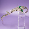 Baroque Vintage Fairy Crowns Tiaras Women Men Rhinestone Leaf Elf Tiara Costume Cosplay Hair Jewelry Crown Headwear Accessories