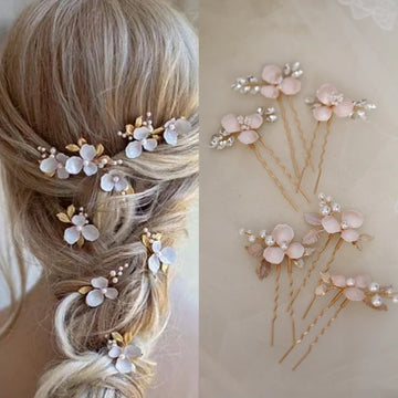 Wedding Accessories Flower Hair Pin Clip Vintage Gold Color Hairpin For Brides Bridesmaids Girl Party Head Piece Bridal Jewelry