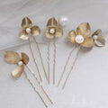 Wedding Accessories Flower Head Pieces Vintage Gold Silver Color Hair Pins Clips For Brides Bridesmaids Hairpins Bridal Jewelry b