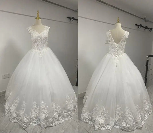 High Quality See-Through Sexy Strapless Lace Up Wedding Dresses Ball Gowns Vestidos De Novia Plus Size Customized Dress