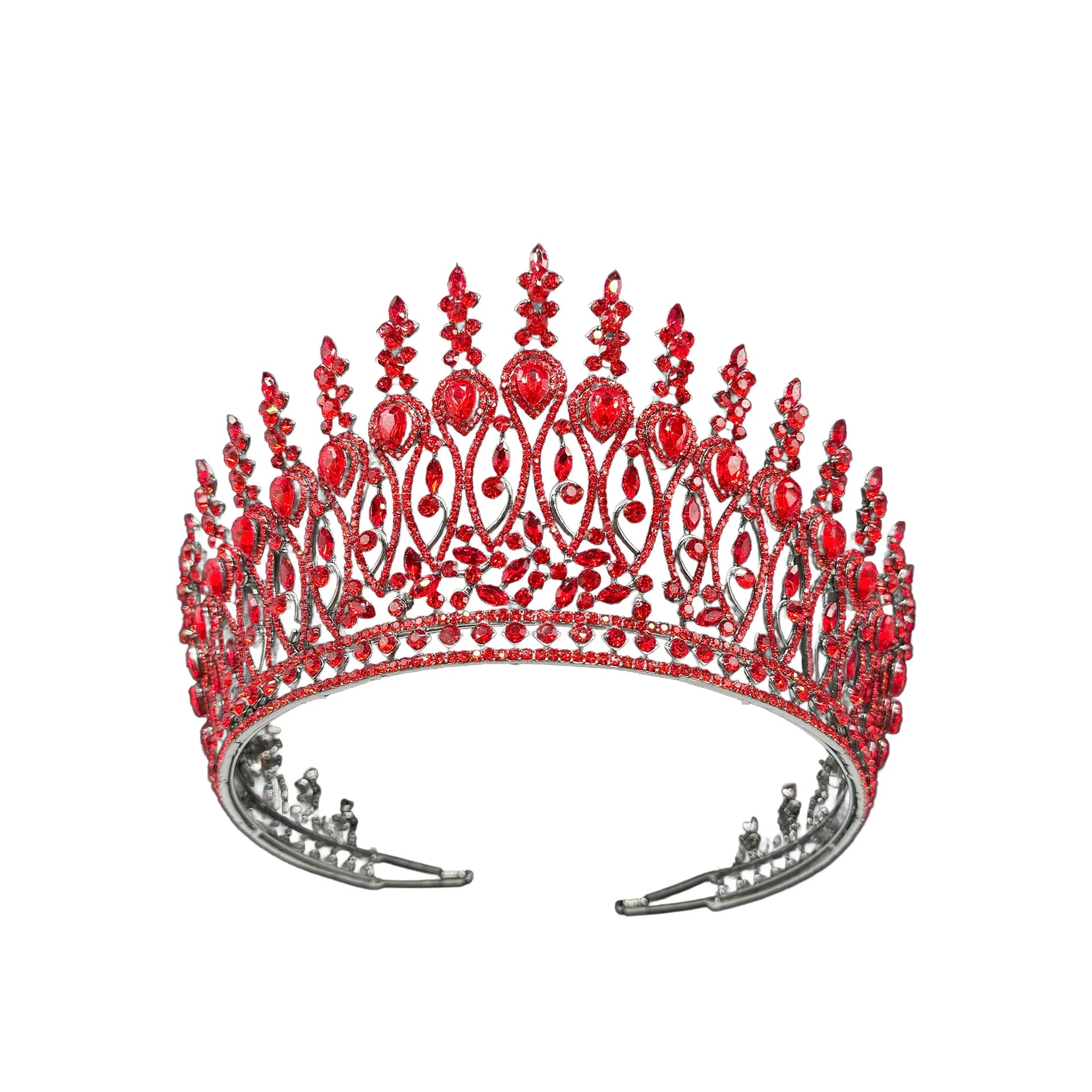 Baroque Queen Crowns For Women Crystal Bridal Tiara Crown For Wedding Pageant Bride Headpiece Party Prom Hair Jewelry Headdress as picture 3