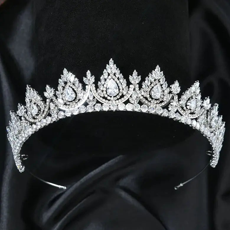 Wedding Hair Accessories Crystal Zircon Tiaras and Crowns CZ Zirconia Headband For Brides Princess Queen Diadem Bridal Jewelry a