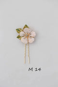 Flower Hair Comb Pin Clip Leaf Head Piece For Brides Bridesmaids Gold Color Hairpins Bridal Jewelry Wedding Accessories M14