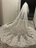 2 Layer Wedding Veil, Ivory Bridal Veil 137