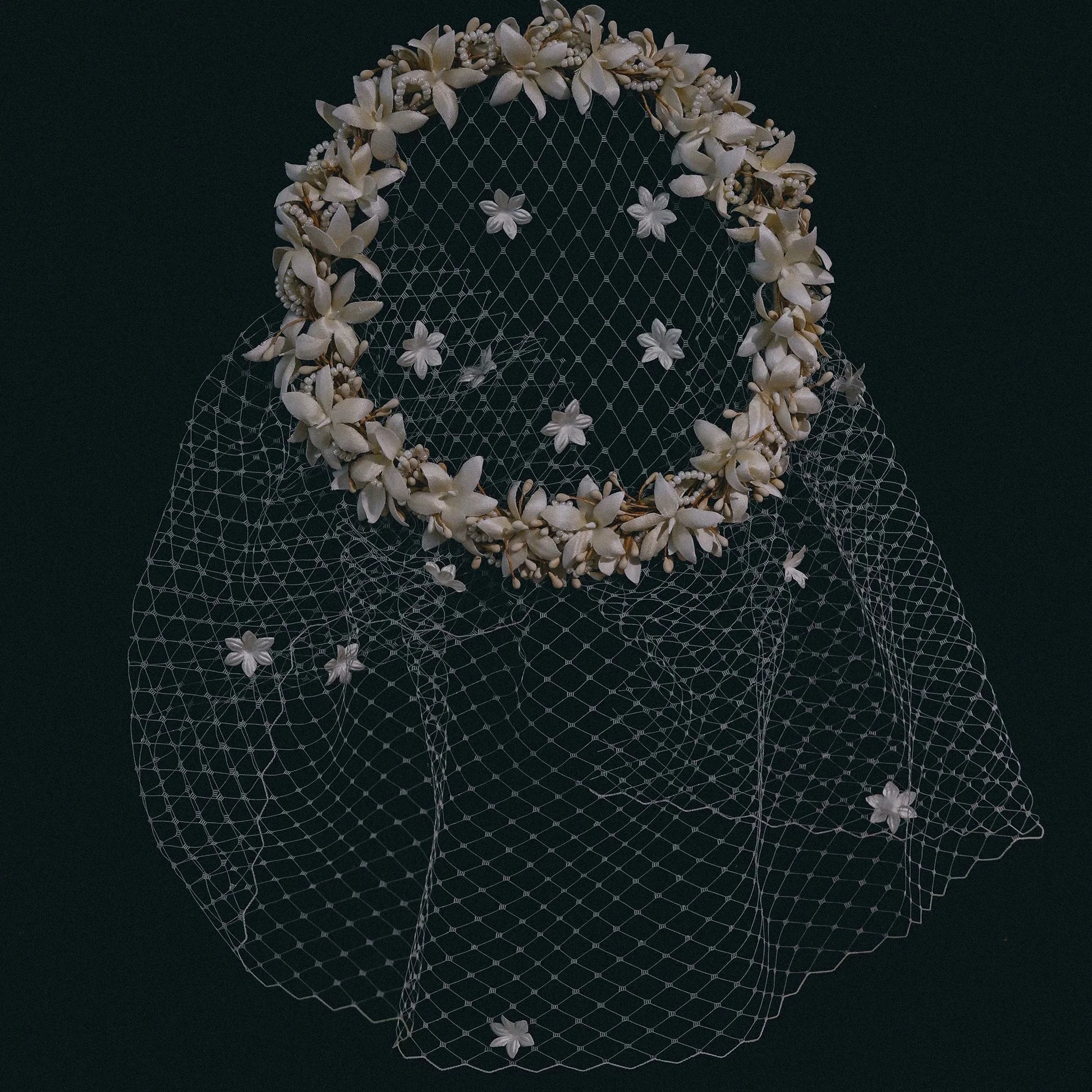 Flower Headband Headpiece Veil Lace Hairband For Bride Women Dinner Dress Headdress Headwear Wedding Accessories Bridal Jewelry