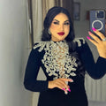 Top Quality Sparkly Crystal Women Long Sleeve Sexy O-Neck Bodycon Long Bandage Dress Celebrate Elegant Evening Party Outfit black