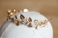 Wedding Hair Accessories Zircon Crystal Tiaras and Crowns Vintage Gold Color Headband For Brides Leaf Headpiece Bridal Jewelry