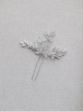 Flower Hair Clip Pin Vintage Gold Silver Color Head Piece For Brides Bridesmaids Opal Hairpin Wedding Accessories Bridal Jewelry c silver color