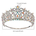 Baroque Queen Crowns For Pageant Crystal Royal Princess Bridal Tiara Crown For Wedding Women Diadem Prom Hair Jewelry Headdress