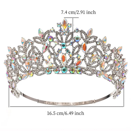 Baroque Queen Crowns For Pageant Crystal Royal Princess Bridal Tiara Crown For Wedding Women Diadem Prom Hair Jewelry Headdress
