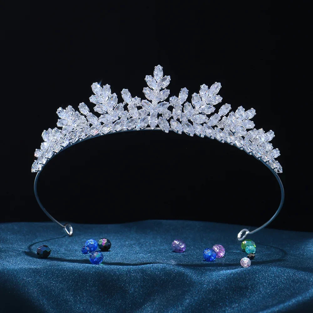 Crystal Crowns For Women Girl Princess Bridal Tiara Crown Wedding Hair Accessories 15 Years Birthday Party Diadem Prom Headpiece as picture 2