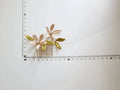 Bridal Jewelry Flower Hair Comb Pin Clip Gold Color Hairpin For Brides Leaf Crystal Rhinestones Head Pieces Wedding Accessories b