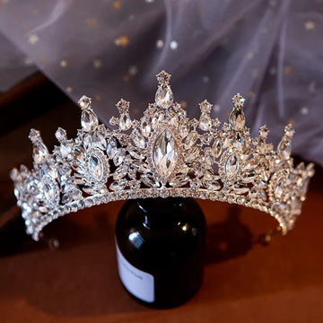 Bridal Hair Jewelry Rhinestones Headband Headpiece Bride Women Girl Crystal Princess Queen Tiaras and Crowns Wedding Accessories a