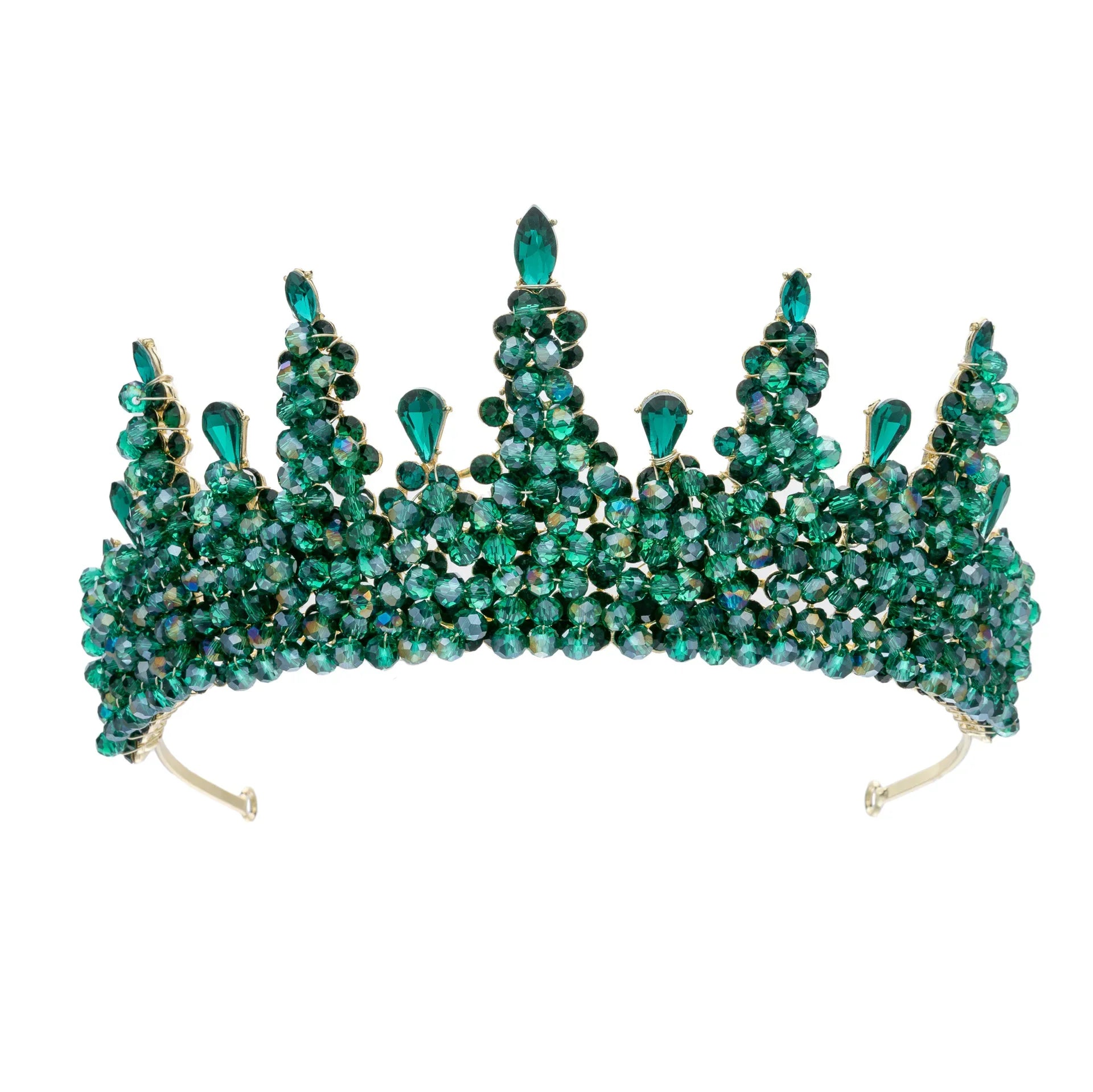 Baroque Queen Crowns For Women Crystal Princess Bridal Tiara Crown For Wedding Headpiece Paganrt Diadem Party Prom Hair Jewelry as picture 2