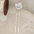 Wedding Accessories Porcelain Flower Hair Pin Clip Yellow Blue Hairpin For Brides Women Girl Head Piece Headdress Bridal Jewelry 2