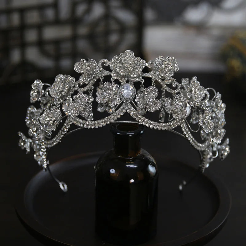 Wedding Hair Crowns For Bride Hair Accessories Princess Queen Bridal Tiara Crown For Pageant Women Party Prom Wedding Headdress as picture 1