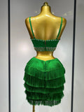 Sexy Sling Backless Dress Women Green Bodycon Bandage Dress Celebrity Elegant Evening Club Luxury Birthday Party Dresses